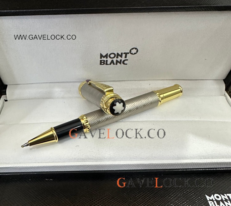 Silver and Gold Montblanc Limited Edition 4810 Rollerball Pen